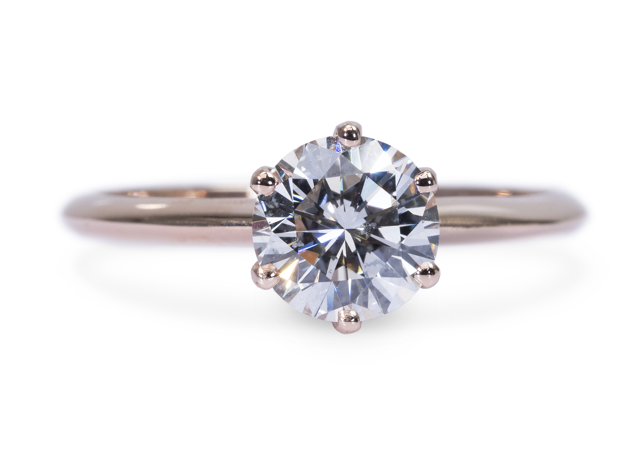 טבעת יהלום בסגנון טיפאני משובצת ביהלום טבעי של 2 קראט